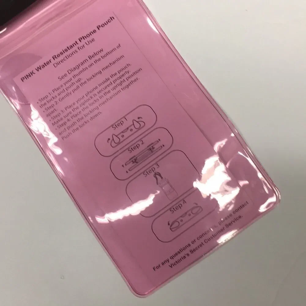 NEW PINK Water Resistant Phone Pouch pink Plastic